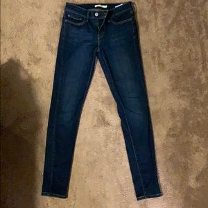 Levi 710 super skinny dark jeans